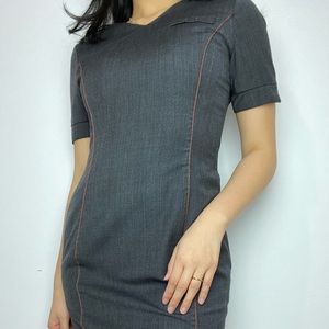 PROFESSIONAL OFFICE DRESS DARK GREY